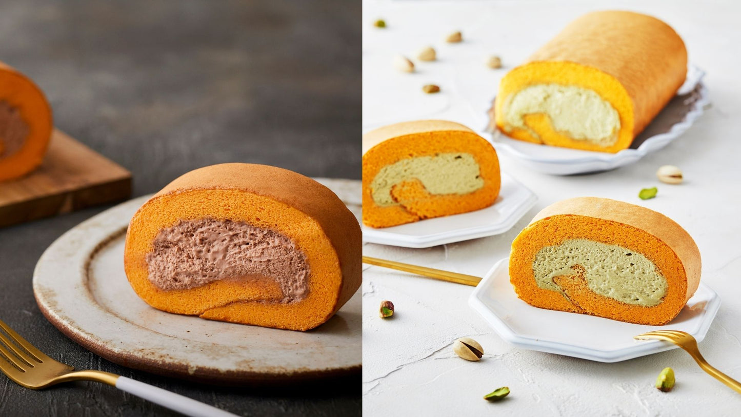 アマゾンショコラ・ピスタチオロールケーキ1本ずつセット